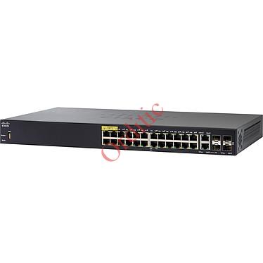Cisco SF350-24P Switch Fast Ethernet manageable Small Business 24 ports 10/100 PoE+ 2 ports combo Gigabit Ethernet / SFP 2 SFP