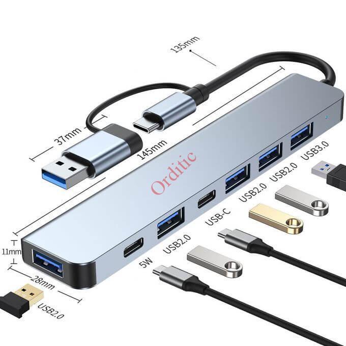 ADAPTATEUR HUB USB TO USB 3,0 5 SORTIES USB