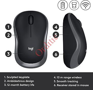 Souris Sans Fil Logitech - M185 - Noir – Image 4