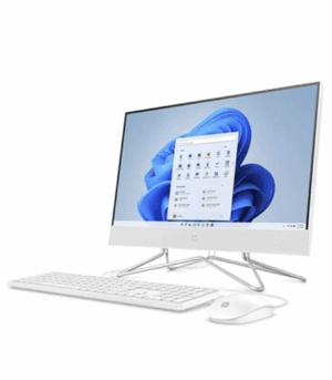 Ordinateur de bureau tout-en-un HP CB1126 processeur Intel Core i5 1235U, 16 Go de RAM, SSD 1To, écran FHD 27 pouces non tactile, DOS, couleur blanche, clavier AZERTY, garantie 1 an