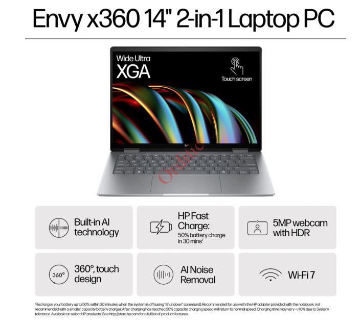 HP Envy X360 14 Core i7 (16 Go RAM / 1Tera SSD)