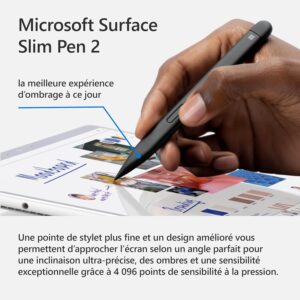 Stylet Microsoft Surface Slim Pen 2 pour Surface Pro 9, 8 ou X ou avec Surface Studio
