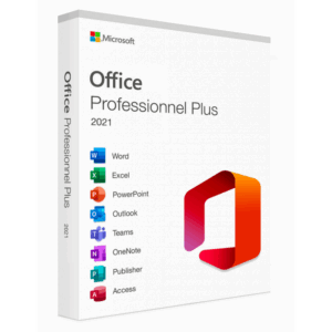 LICENCE MICROFOSFT OFFICE PROFESSIONNELLE PLUS 2021 COFFRET 1PC