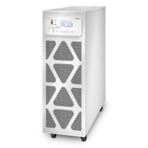 Onduleur triphasé de 10-40kVA, 400V. Facile à installer, utiliser, maintenir, pour protéger des installations dans les petits - moyens bâtiments Fait partie de Easy Series Facile à configurer, facile à utiliser et facile à maintenir. L’onduleur triphasé EASY UPS 3S est parfaitement adapté pour protéger des charges critiques dans les petits et moyens bâtiments. Continuité des activités et optimisation de votre investissement en capital.