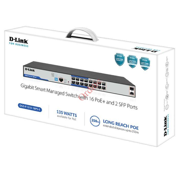 Switch D-LINK DGS-F1210-18PS-E PoE+