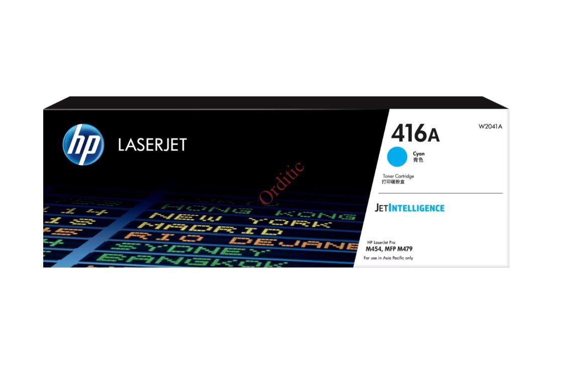 Cartouche de toner laser cyan d'origine HP 416A (environ 2 100 pages)