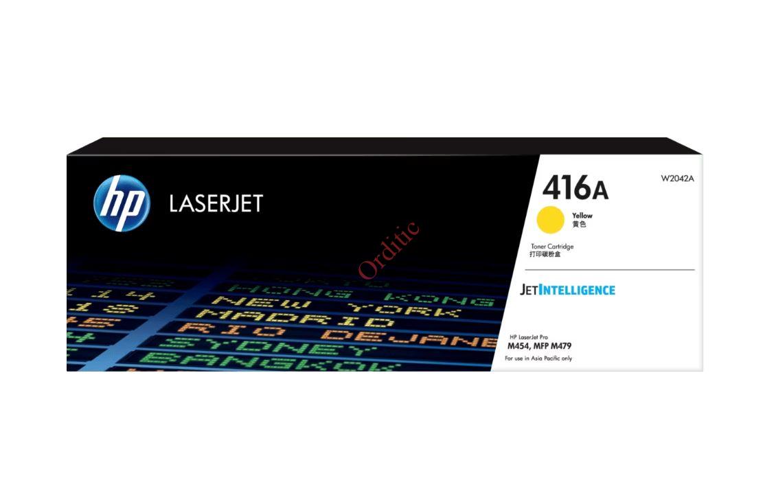 Cartouche de toner laser HP 416A jaune d'origine
