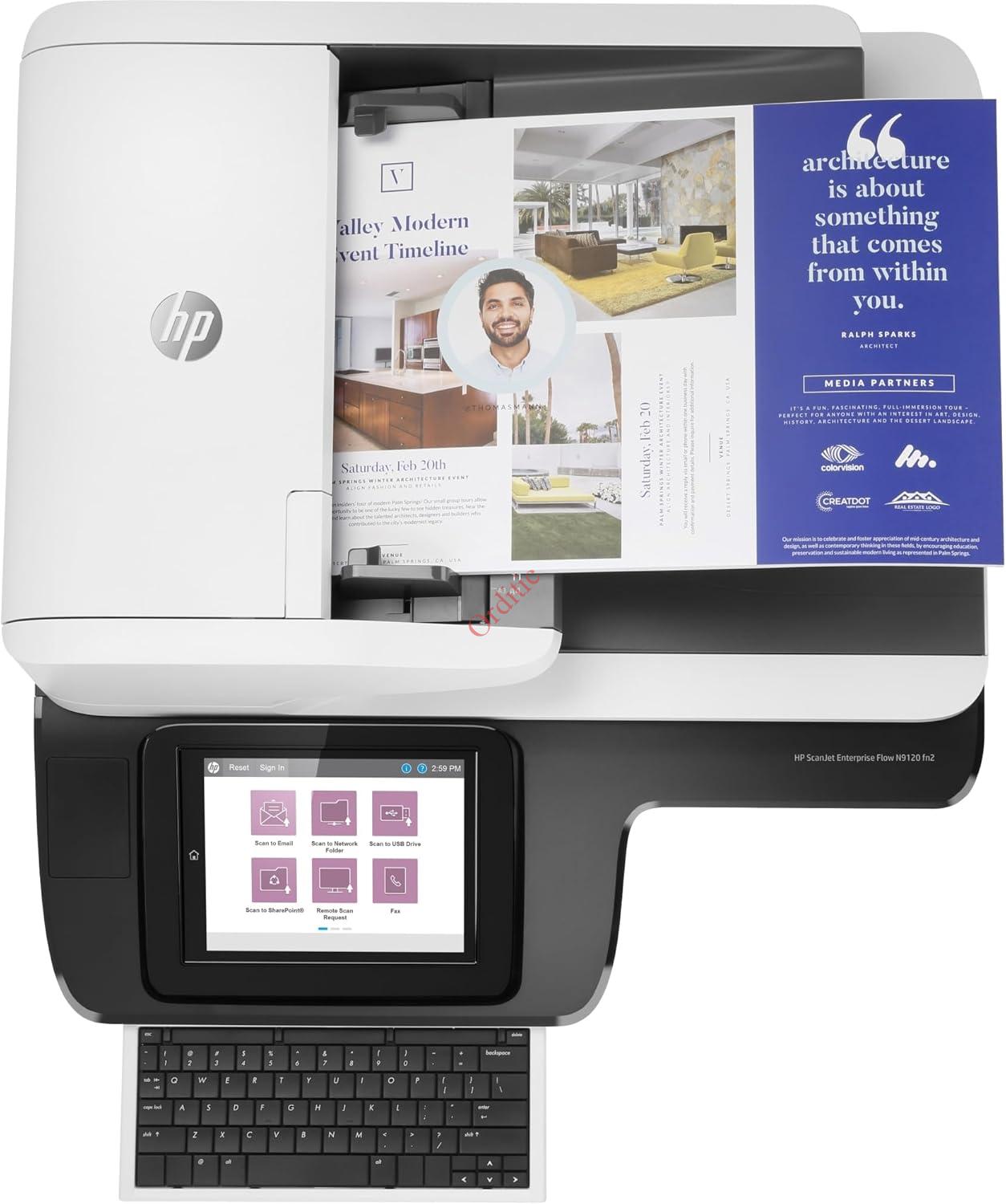 Scanner A3 HP Scanjet Enterprise Flow N9120 fn2 Recto-verso A3/A4 – Image 2