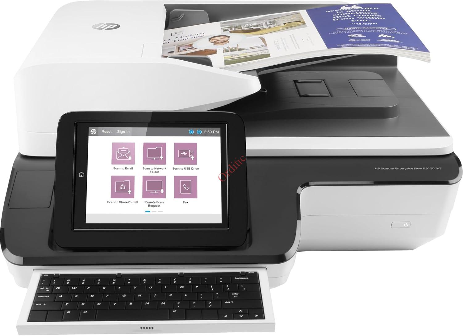 HP ScanJet Enterprise Flow N9120 fn2 Flatbed Scanner Scanner de documents Recto-verso A3/A4