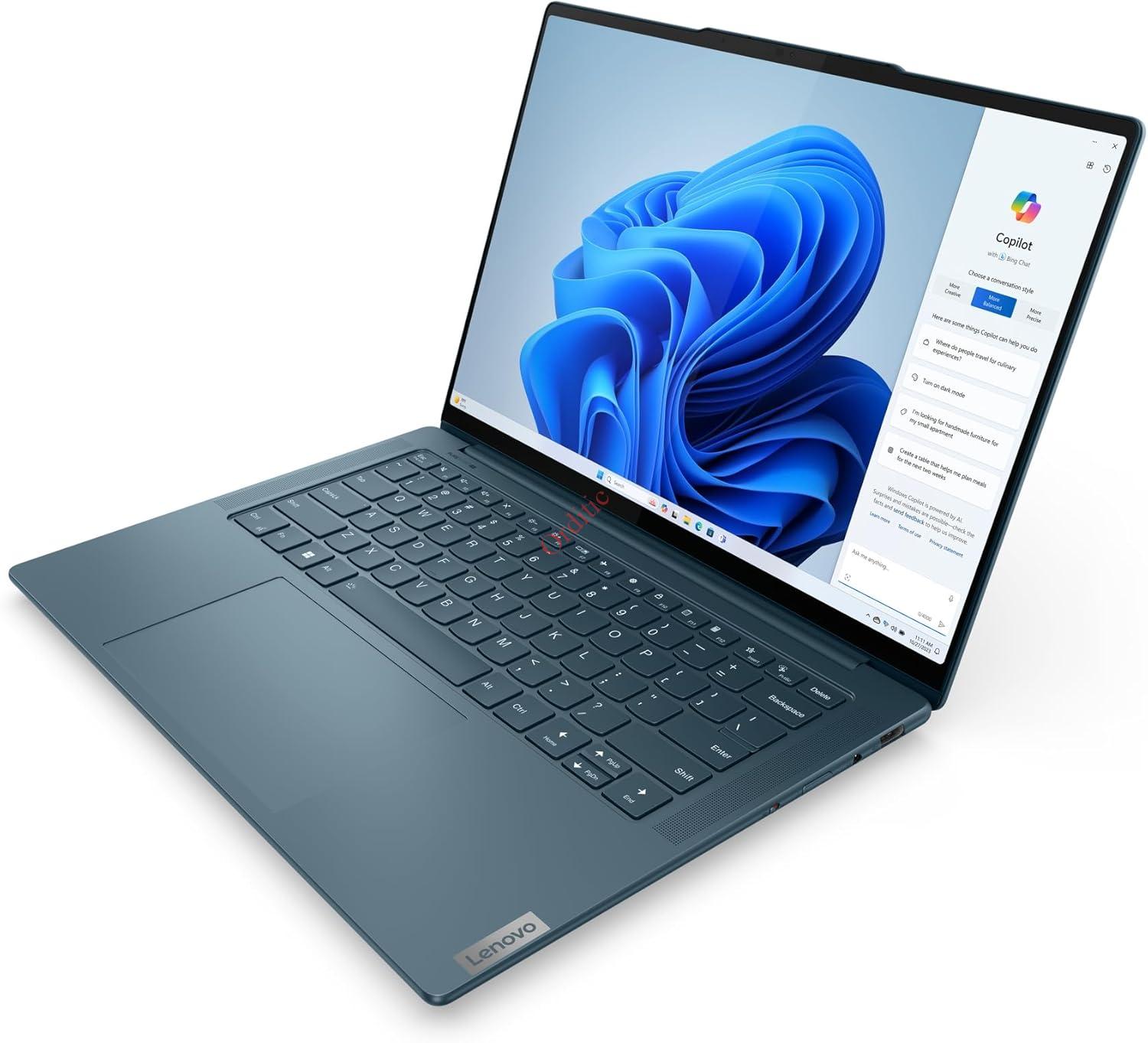 Lenovo Yoga Pro 7 14IMH9 - Ordinateur Portable 14.5'' 3K (Intel Core Ultra 9 185H, RAM 32Go, SSD 1To, Intel Arc Graphics, Windows 11 Home) Clavier rétroéclairé AZERTY Français - Tidal Teal – Image 6