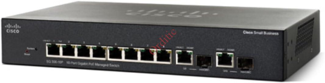 Cisco Small Business 300 Series Managed Switch SG300-10P Commutateur C3 Géré 8 x 101001000 + 2 x SFP Gigabit