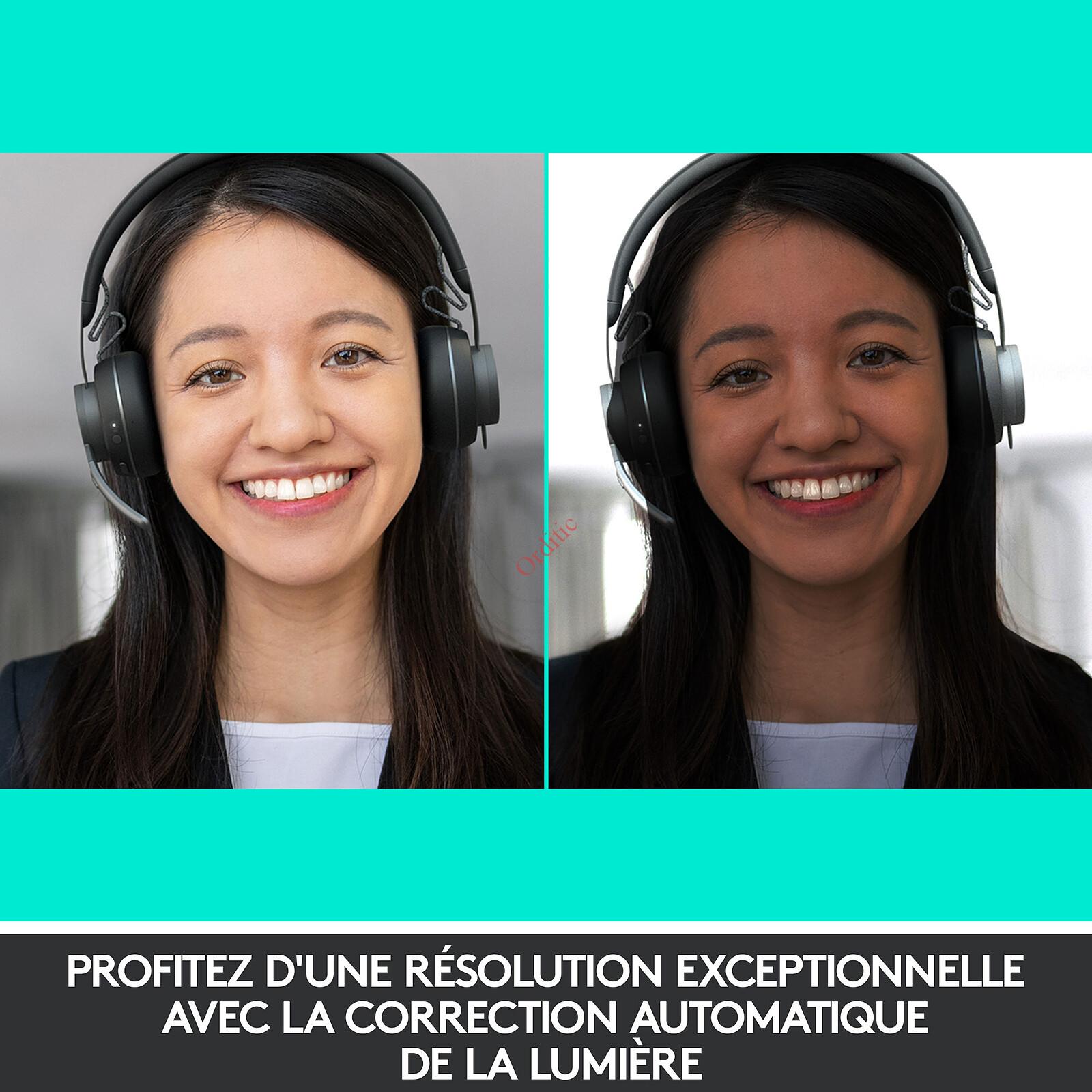 Logitech BRIO 4K Stream Edition Webcam - Appels Vidéo HD Ultra 4K, Micro Anti-Bruit, Correction Automatique Lumière HD, Grand Angle, Compatible Microsoft Teams, Zoom, Google Meet PC / Mac - Noir – Image 4