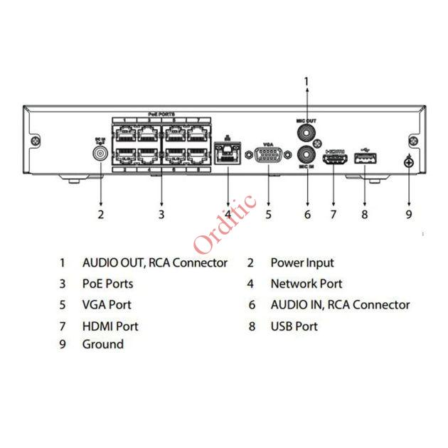 NVR DAHUA DHI-NVR1108HS-8P-S3/ IP H 4 PMX 8 SORTIE POE ( alimentation POE ) – Image 2