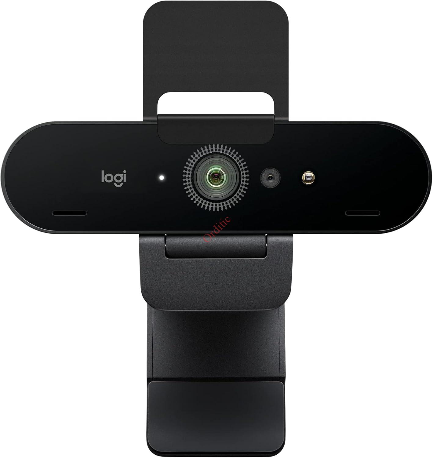Logitech Brio Stream Webcam - Appels Vidéo HD Ultra 4K, Micro Anti-Bruit, Correction Automatique Lumière HD, Grand Angle, Compatible Microsoft Teams, Zoom, Google Meet PC / Mac - Noir