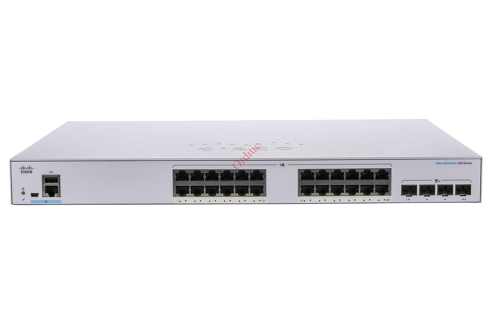 Cisco Switch Cisco Manageable CBS350-24P-4G 24 Port Gigabit PoE+ , 4x1G SFP