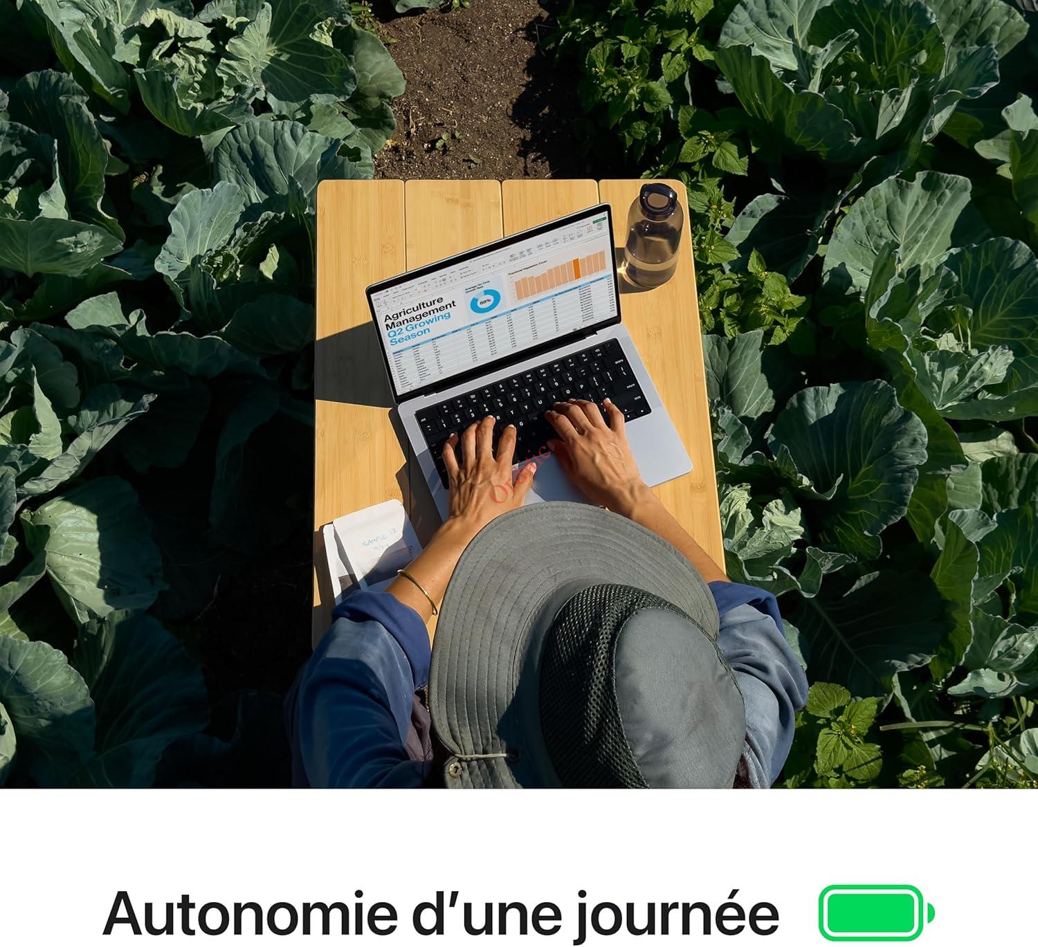 Apple MacBook Pro Ordinateur Portable avec Puce M4, CPU et GPU 10 cœurs, écran Liquid Retina XDR 14,2″, 16Go Ram, 512 Go SSD – Image 2