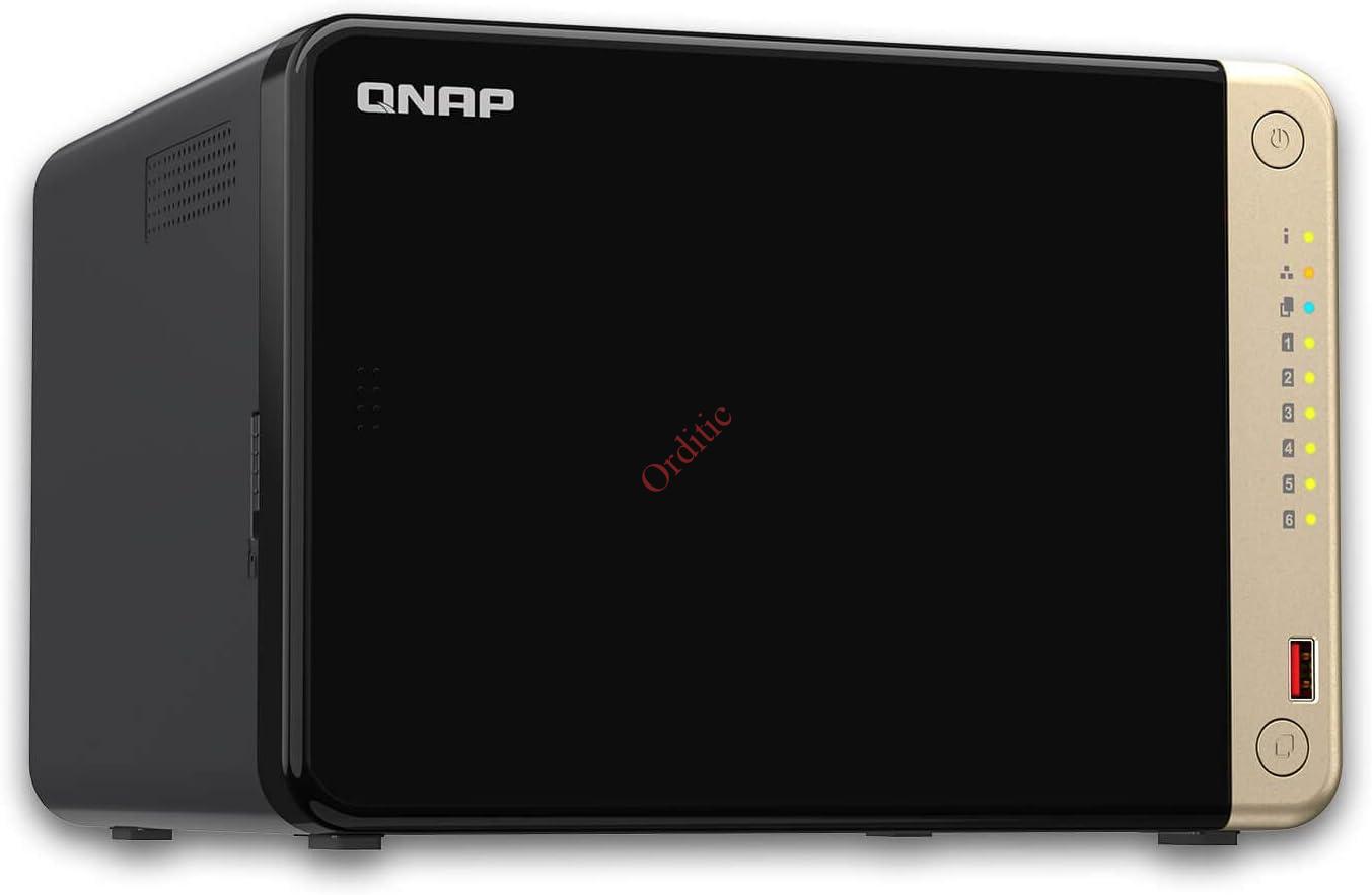 QNAP TS-664 NAS Tower Ethernet LAN Noir N5095