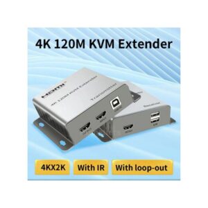 Extender KVM HDMI 4k Ethernet CAT5e/6/7 120M