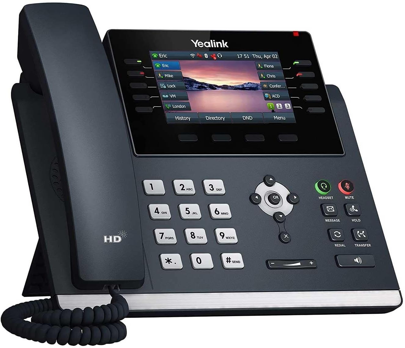 Yealink SIP-T46U téléphone fixe Gris LCD Wifi