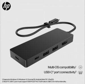 HP USB-C Travel Hub G3 USB 3.2 Gen 2 (3.1 Gen 2) Type-C Part number: 86T46AA#ABB