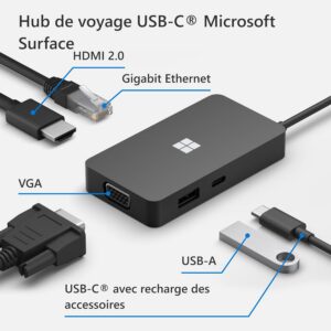 Microsoft USB-C Travel Hub Hub USB-C vers 1x VGA, 1x USB 3.1, 1xHDMI, 1x Ethernet, 1x USB-C Hub USB Avis Microsoft USB-C Travel Hub Acheter Microsoft USB-C Travel Hub Microsoft USB-C Travel Hub Hub USB-C vers 1x VGA, 1x USB 3.1, 1xHDMI, 1x Ethernet, 1x USB-C