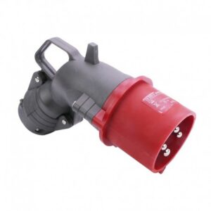 Fiche mobile coudée Hypra IP44 32A - 380V~ à 415V~ - 3P+T - plastique