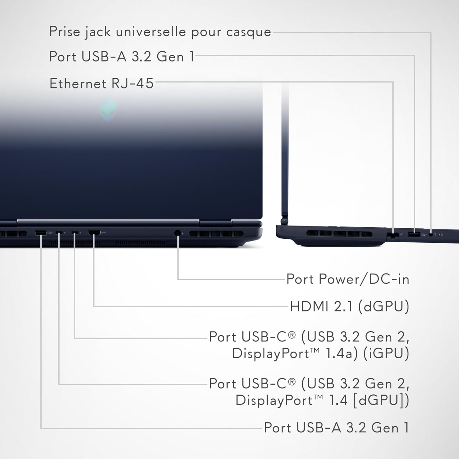 Alienware 16 Aurora AC16250 - Intel Core 7 - 240H / jusqu'à 5.2 GHz - 32Go Ram DDR5 - 1To SSD- GeForce RTX 506 - Windows 11 – Image 5