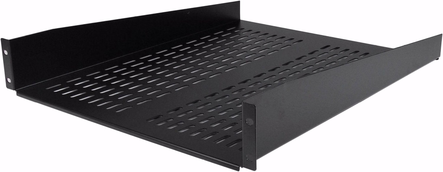 Étagère Rack 19 pouces 2U - Plateau Rackable Universel Ventilé - Étagère Baie de Brassage - Étagère Cantilever Rack 19" - Capacité 91kg - Rangement Rack Informatique