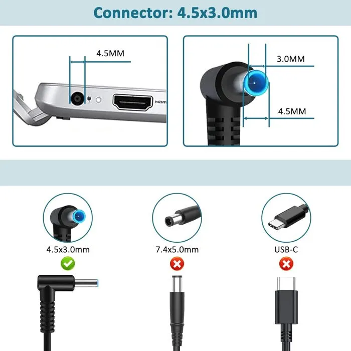 Chargeur HP 19.5V-3.33A - Petit Bout - Noir – Image 4