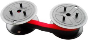 Ruban encreur Farbbandfabrik - Noir/rouge - Compatible avec Citizen 355 DP III comme double bobine